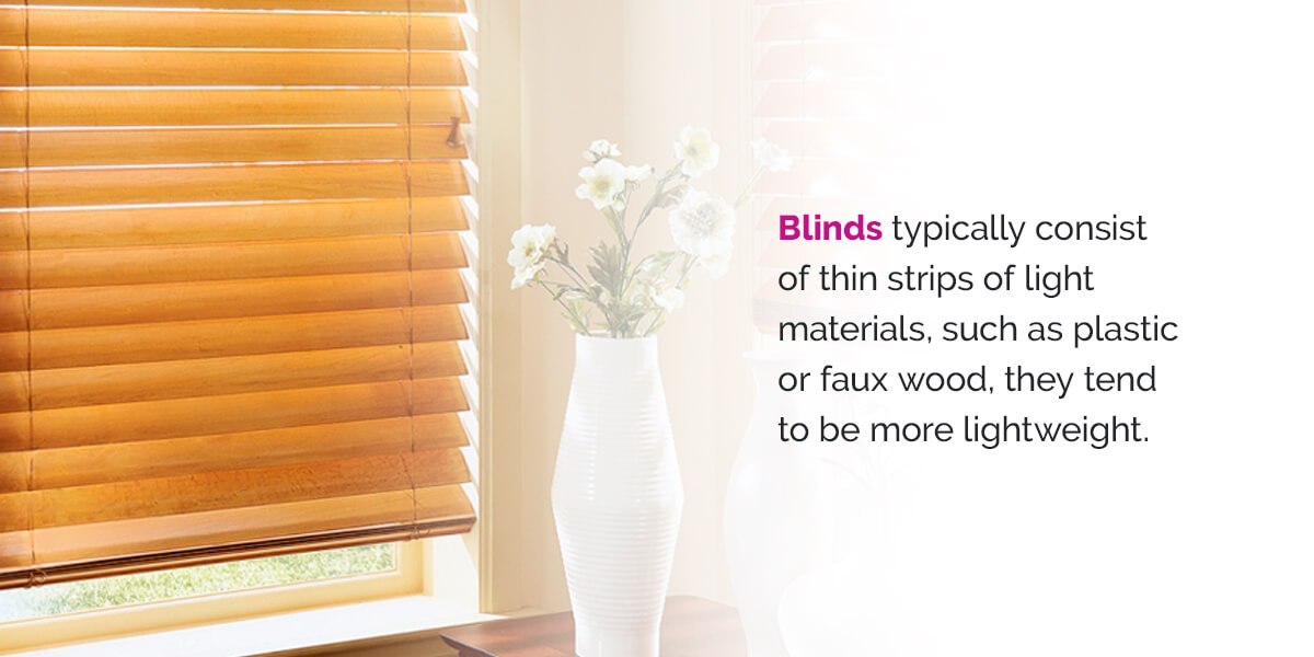 blinds with overlaying text of a definition of blinds