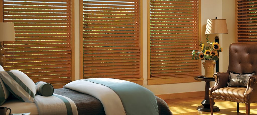 Brown Blinds In Bedroom - Temecula Blinds