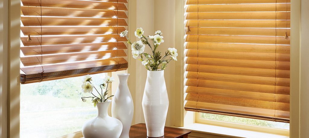 Tan Blinds and Flower Pots - Murrieta Custom Blinds