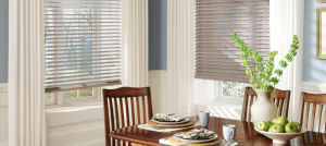 dining room shutters and draperies - Southern California Window Coverings